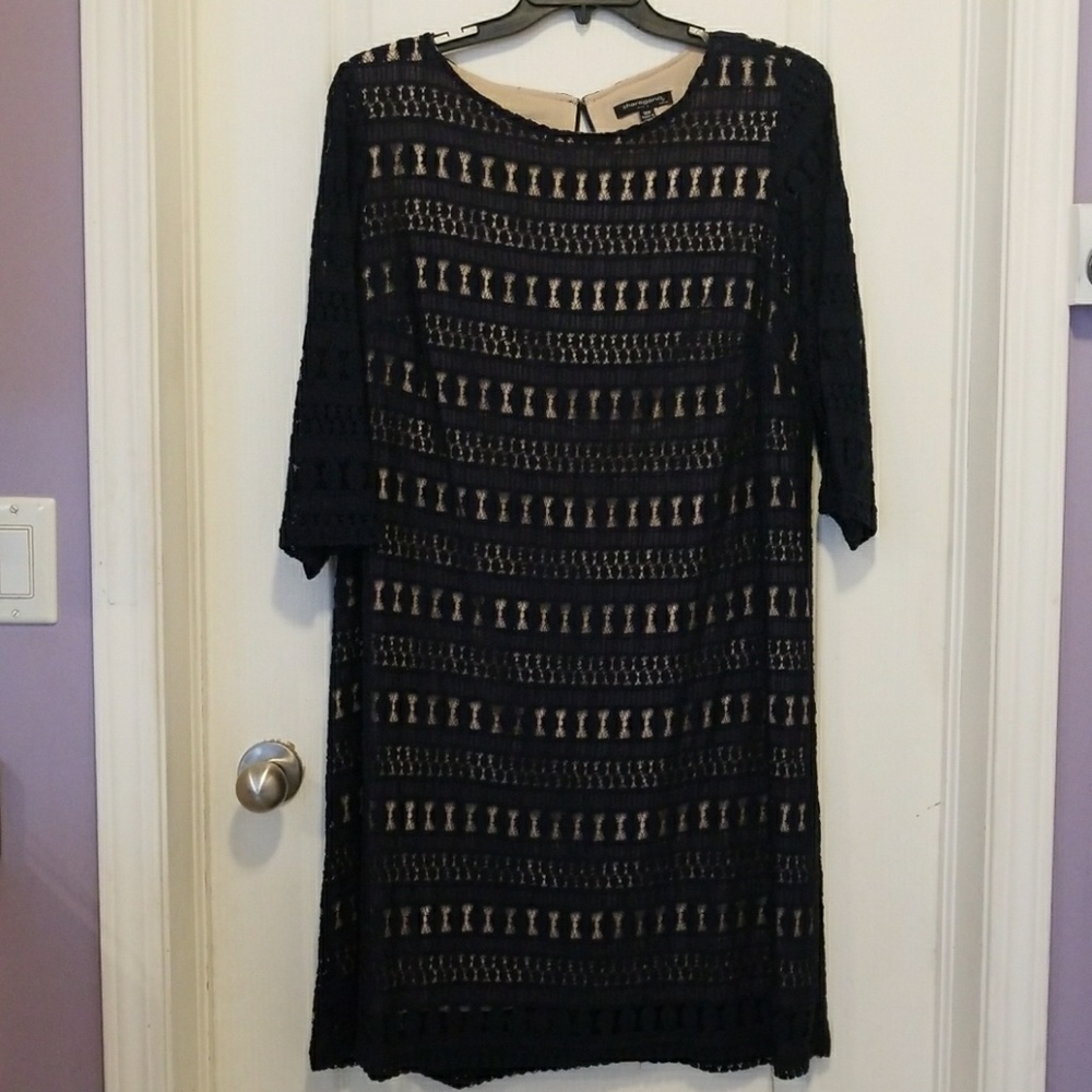 Lace overlay dress